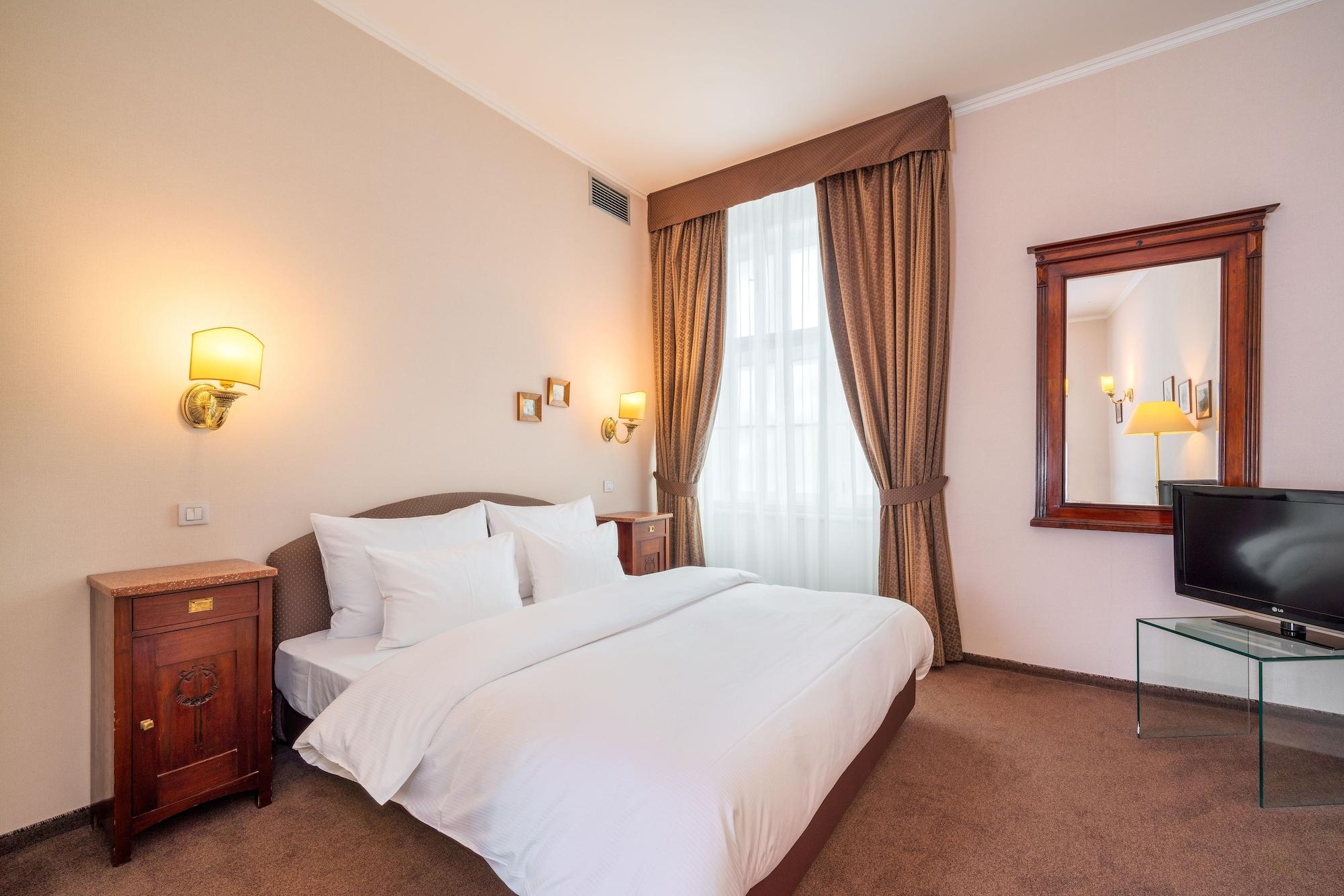 Hotel Bookquet Praga Exterior foto A room at the hotel